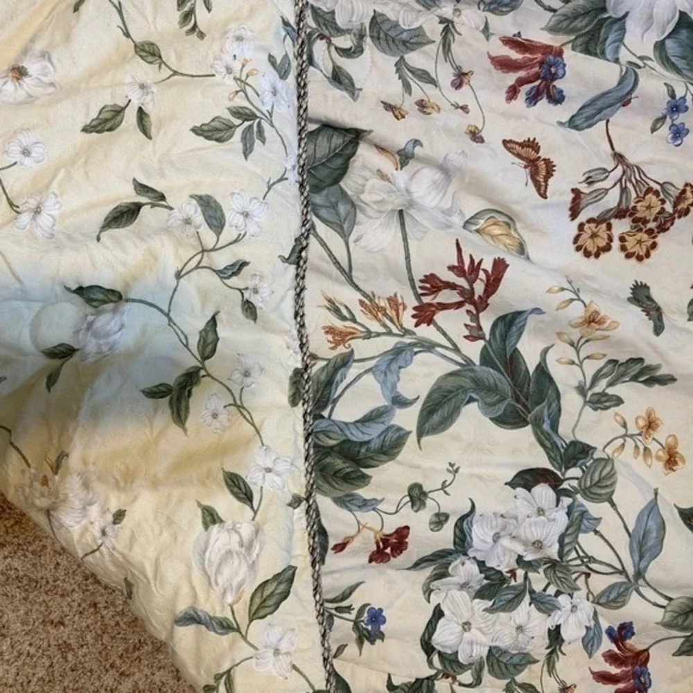 Williamburg‎ Magnolia Floral Comforter Twin 66X85 Botanical Cottagecore Bedding